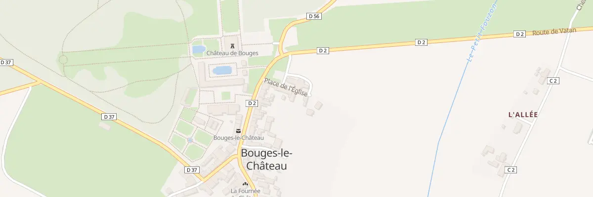 Plan du 2 Ple de l’Eglise à Bouges-le-Château