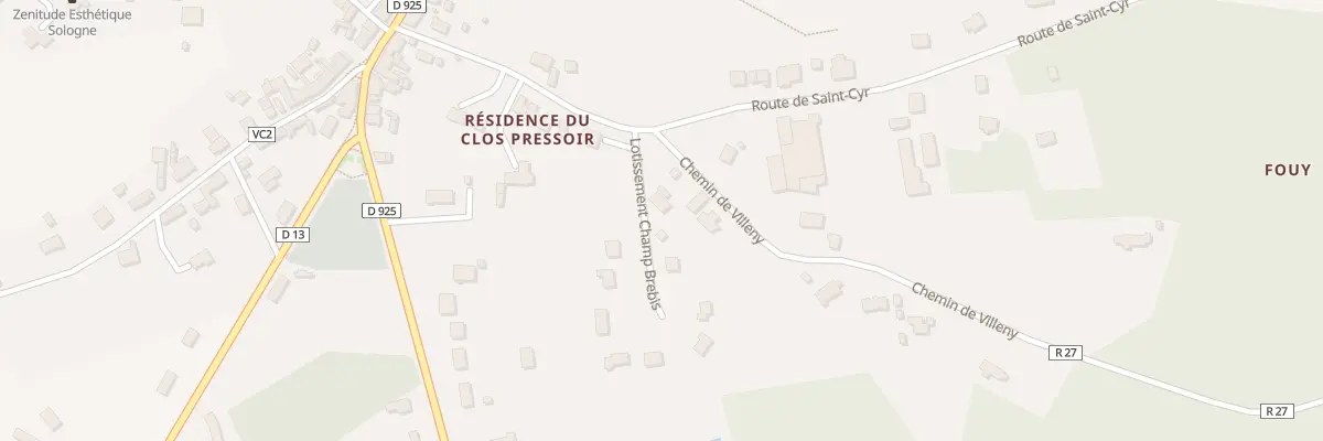 Plan du 2 Che de Villeny à La Ferté-Saint-Cyr