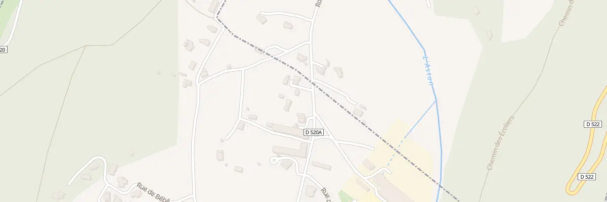 Plan du 116A Rte de Las Valléios à Aston