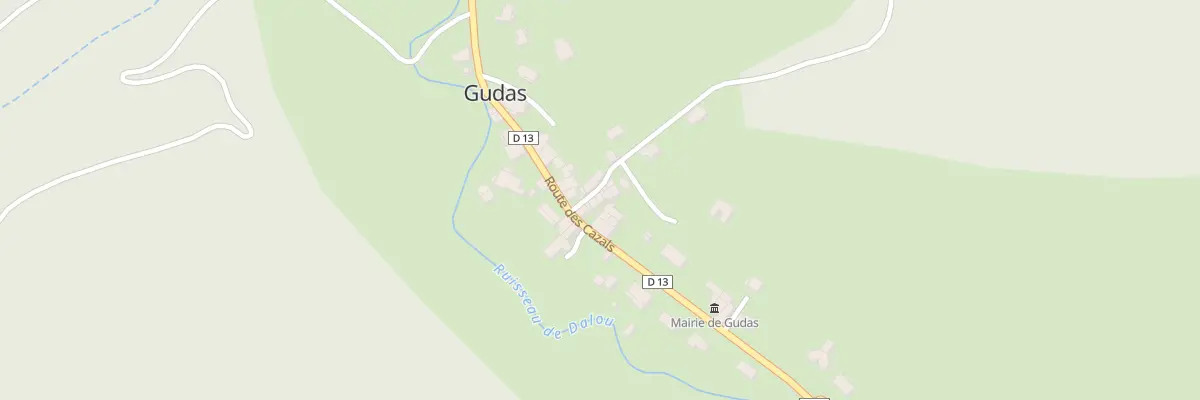 Plan du 13 Les Cazals Village à Gudas