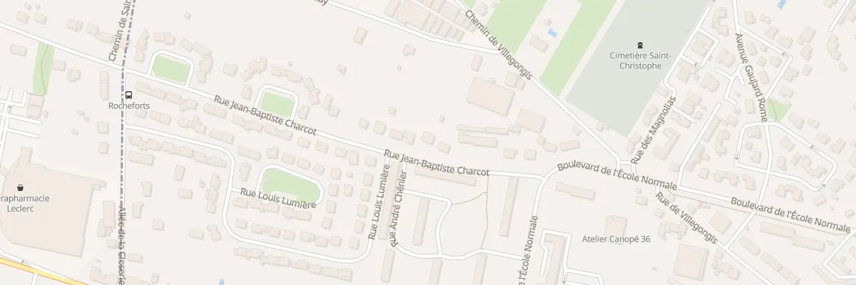 Plan du 12 Rue Jean-Baptiste Charcot à Châteauroux