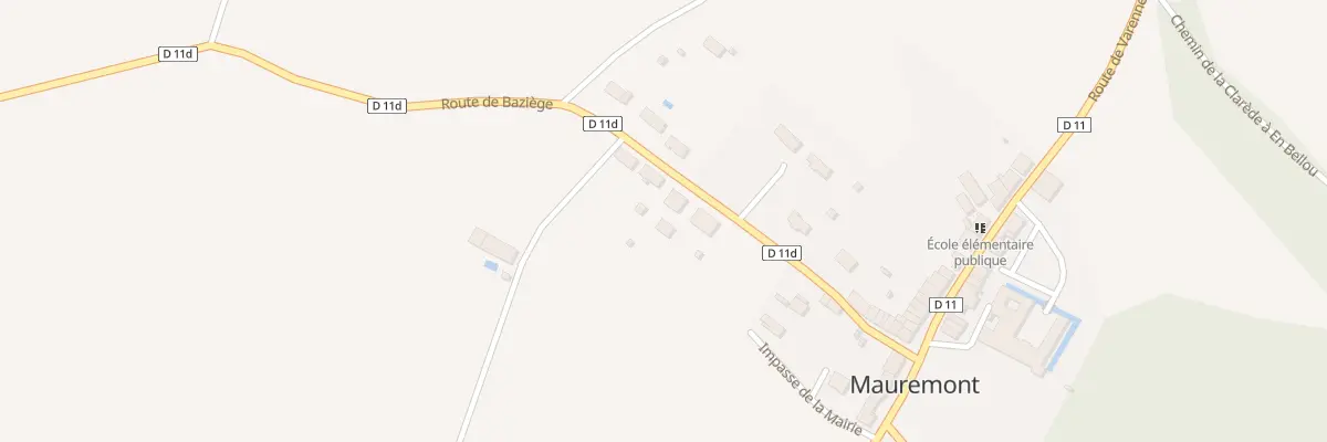 Plan du 11 Rte de Baziége à Mauremont
