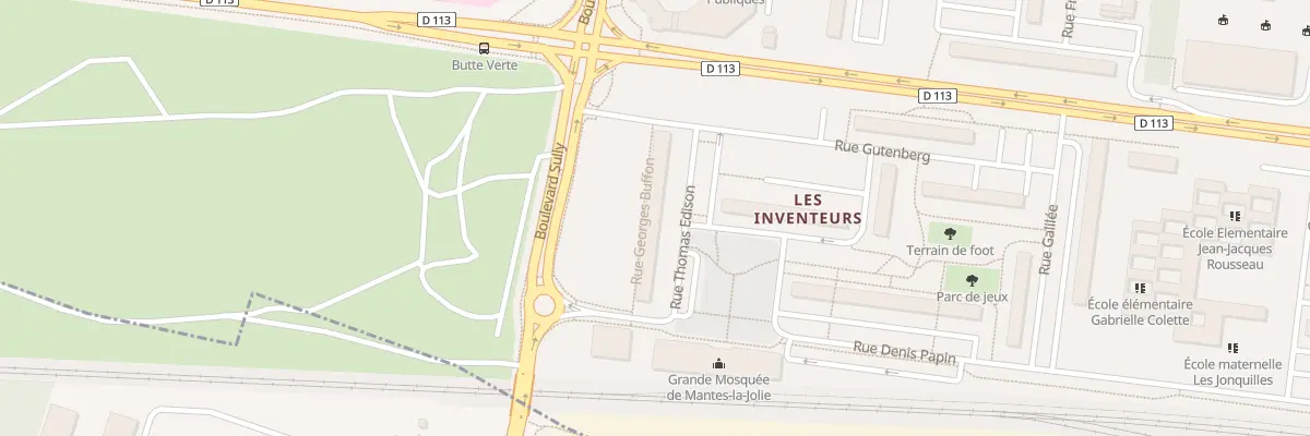 Plan du 5 Rue Georges Buffon à Mantes-la-Jolie