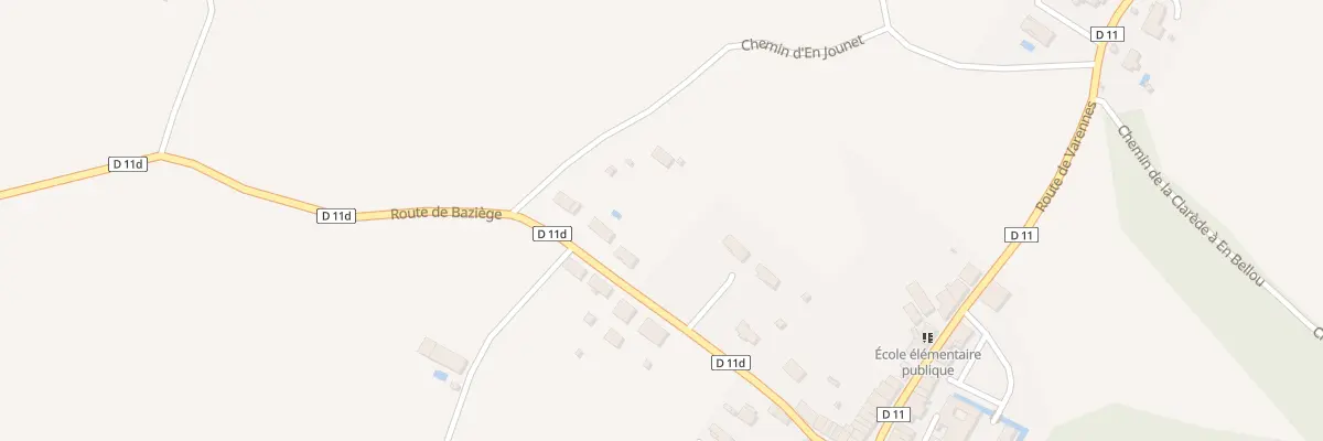 Plan du 20 Rte de Baziége à Mauremont