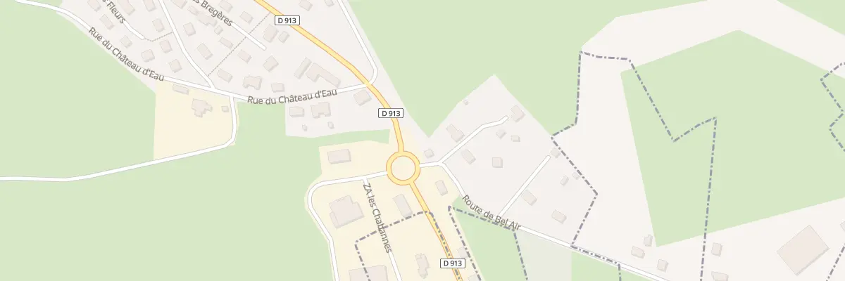 Plan du 1 Rte de Bel Air à Dun-le-Palestel