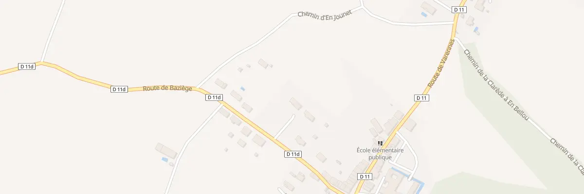 Plan du 16 Rte de Baziége à Mauremont