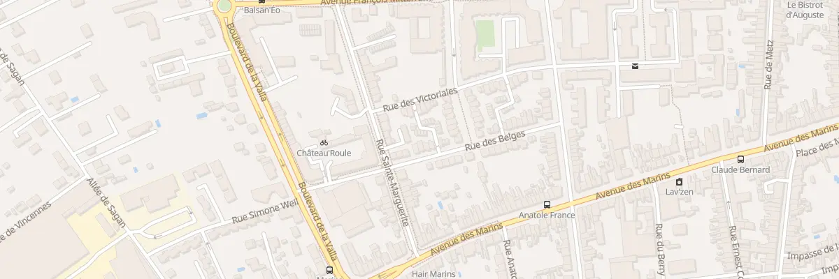 Plan du 22 Rue des Belges à Châteauroux