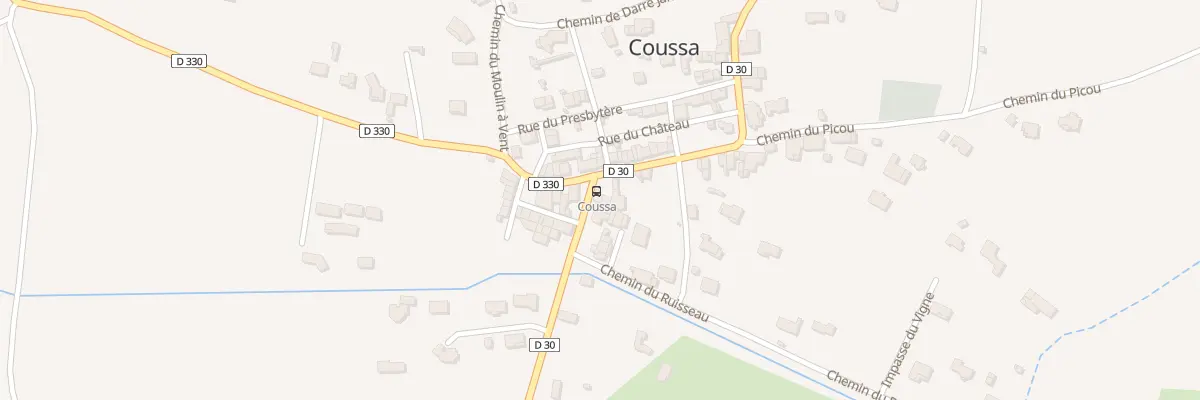Plan du 1 Che des Aliziers à Coussa