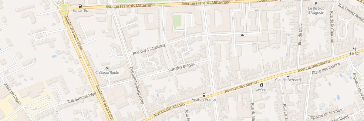 Plan du 14 Rue des Belges à Châteauroux