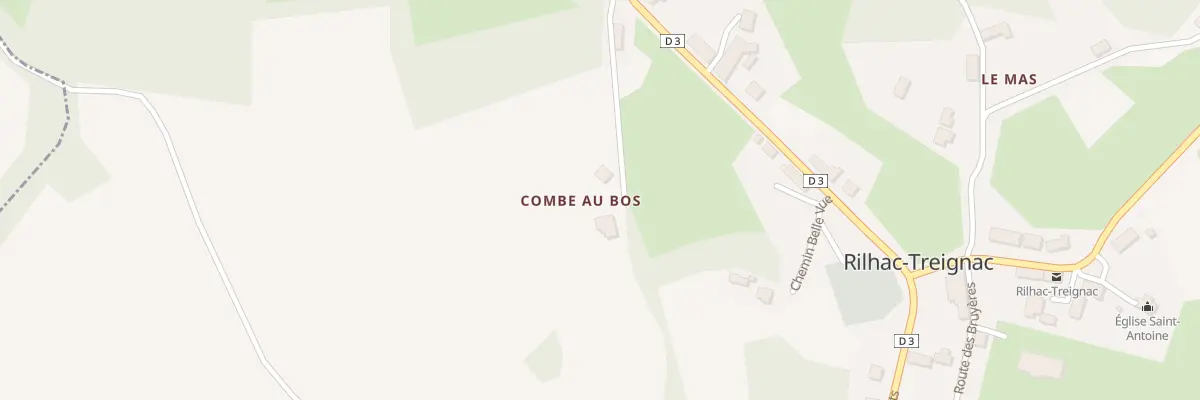 Plan du 2 Combe au Bos à Rilhac-Treignac