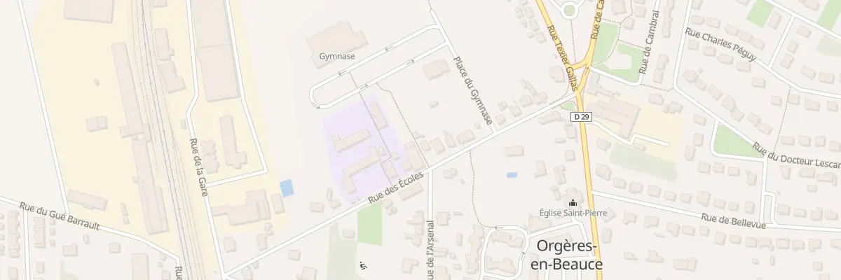 Plan du 16 Rue des Ecoles à Orgères-en-Beauce