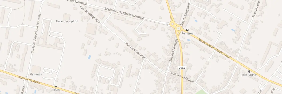 Plan du 22 Rue de Villegongis à Châteauroux