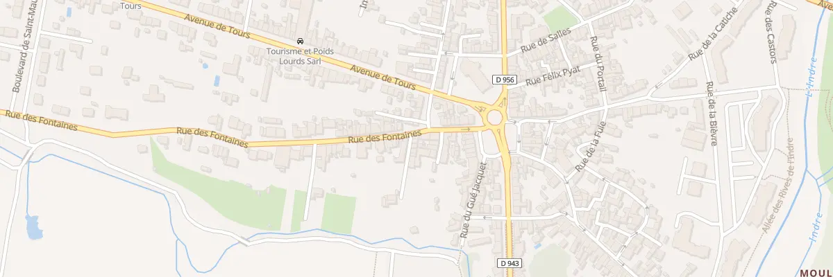 Plan du 25 Rue des Fontaines à Châteauroux