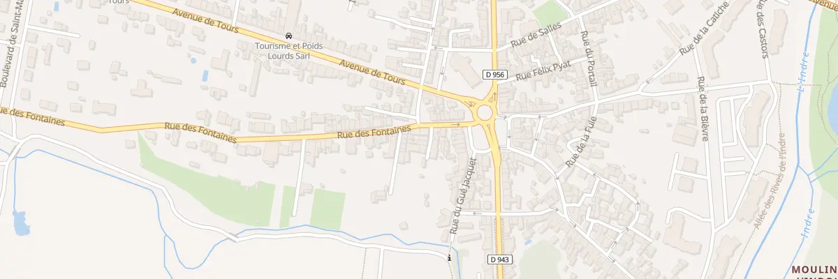Plan du 19 Rue des Fontaines à Châteauroux