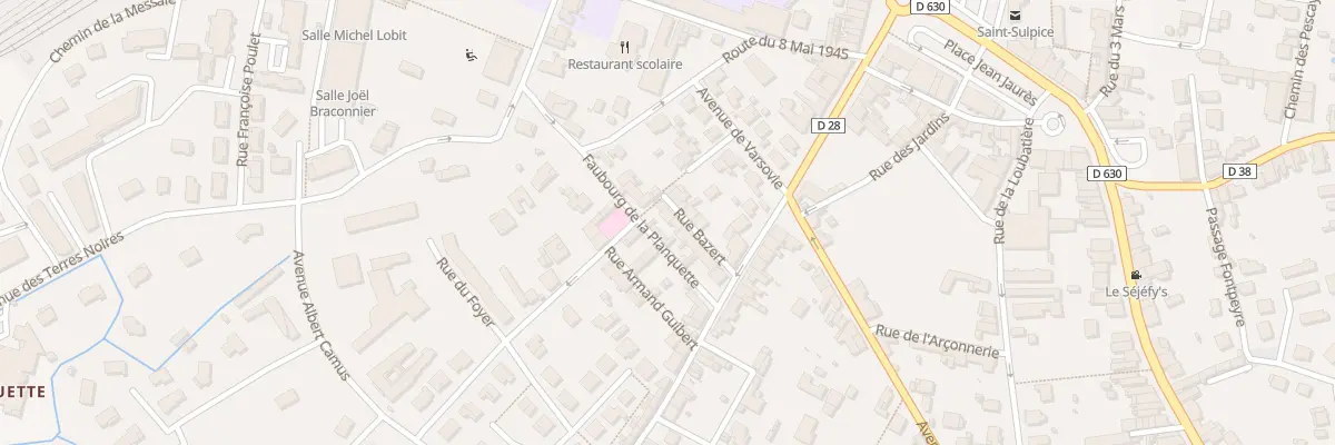 Plan du 11 Rue Bazert à Saint-Sulpice-la-Pointe