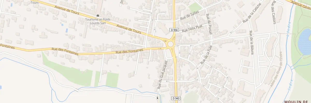 Plan du 3 Rue des Fontaines à Châteauroux