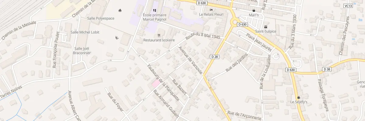 Plan du 7 Rue de Varsovie à Saint-Sulpice-la-Pointe