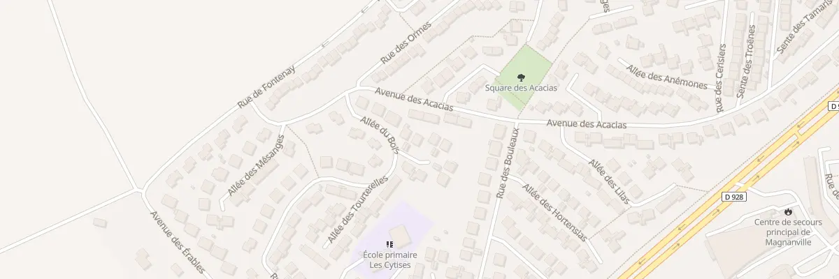 Plan du 9 All du Bois à Magnanville