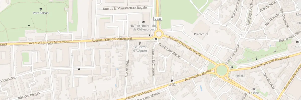 Plan du 10 Rue de la Chaume à Châteauroux