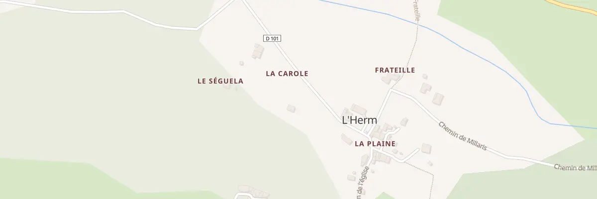 Plan du 107 Las Garrigues à L’Herm
