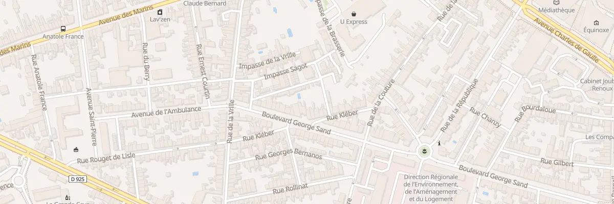 Plan du 92 Bd George Sand à Châteauroux