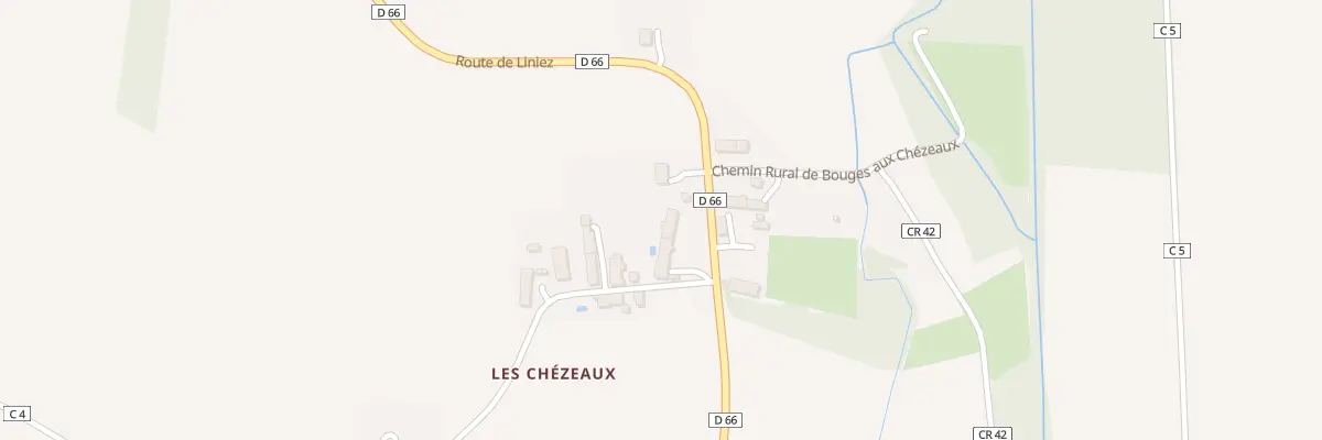 Plan du 2 Les Chezeaux à Bouges-le-Château