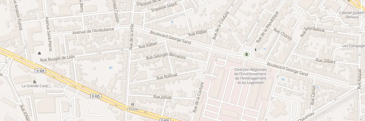 Plan du 28 Rue Georges Bernanos à Châteauroux