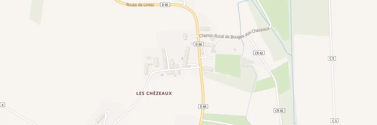 Plan du 5140 Les Chezeaux à Bouges-le-Château