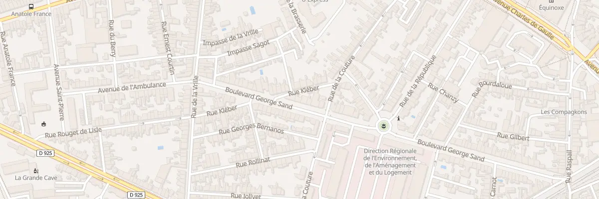 Plan du 88 Bd George Sand à Châteauroux