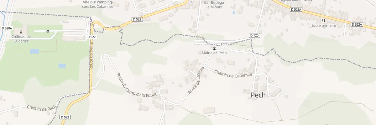 Plan du 14 Le Village à Pech