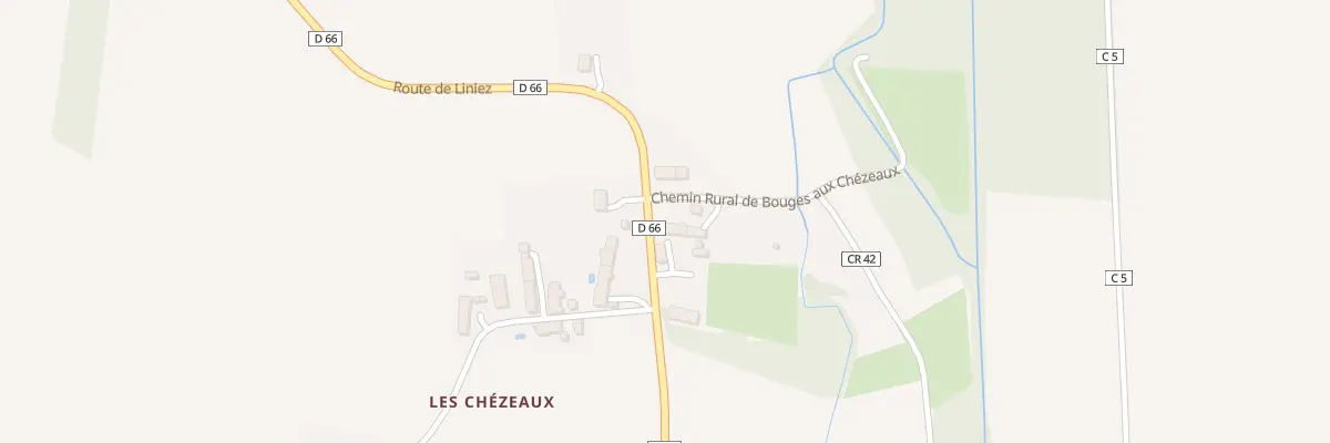 Plan du 3 Les Chezeaux à Bouges-le-Château