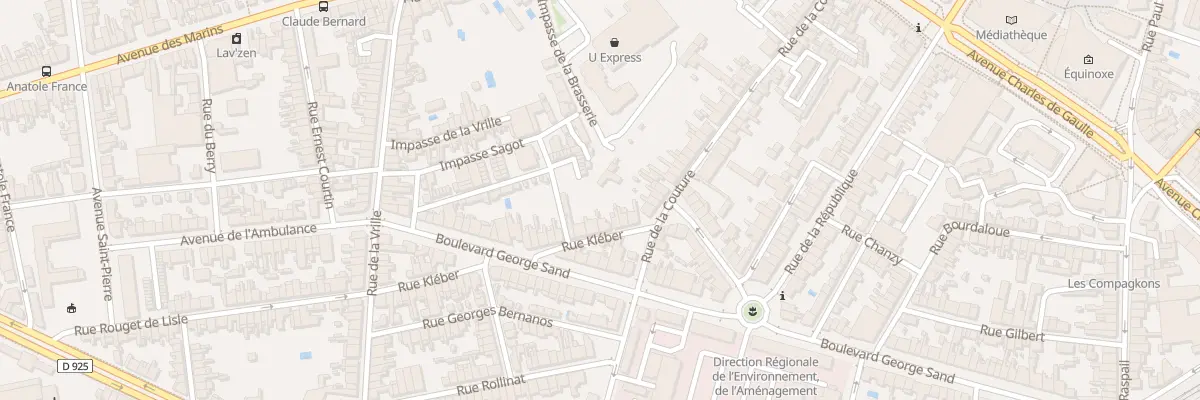 Plan du 12 Rue Kléber à Châteauroux