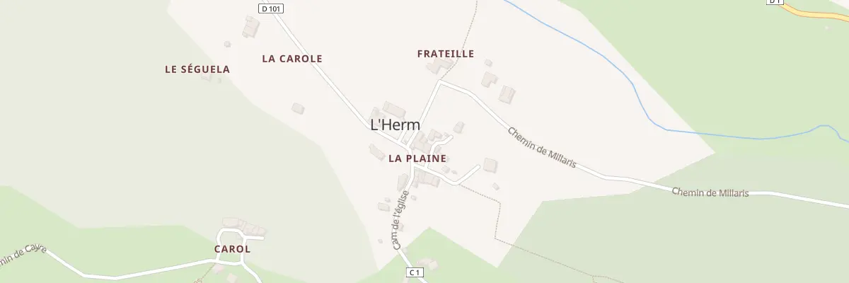 Plan du 38 Prats de Tale à L’Herm