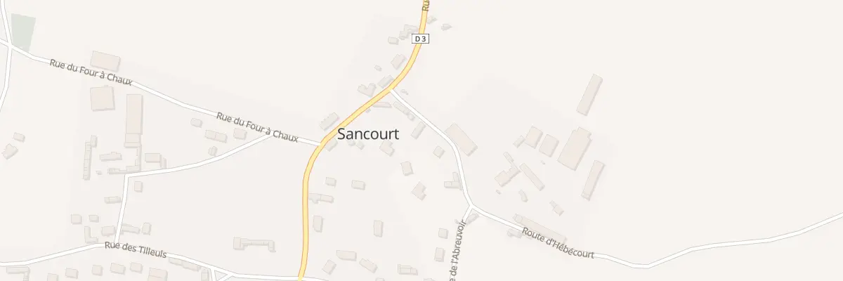 Plan du 3 Rte d’Hébécourt à Sancourt