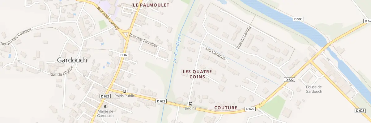 Plan du 5 All des Jardins à Gardouch