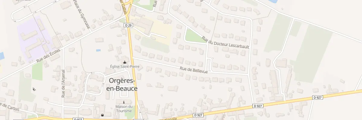 Plan du 28 Rue de Bellevue à Orgères-en-Beauce