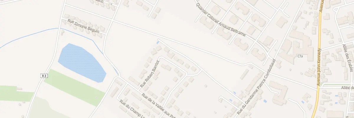 Plan du 20 Rue Robert Barriot à Châteauroux