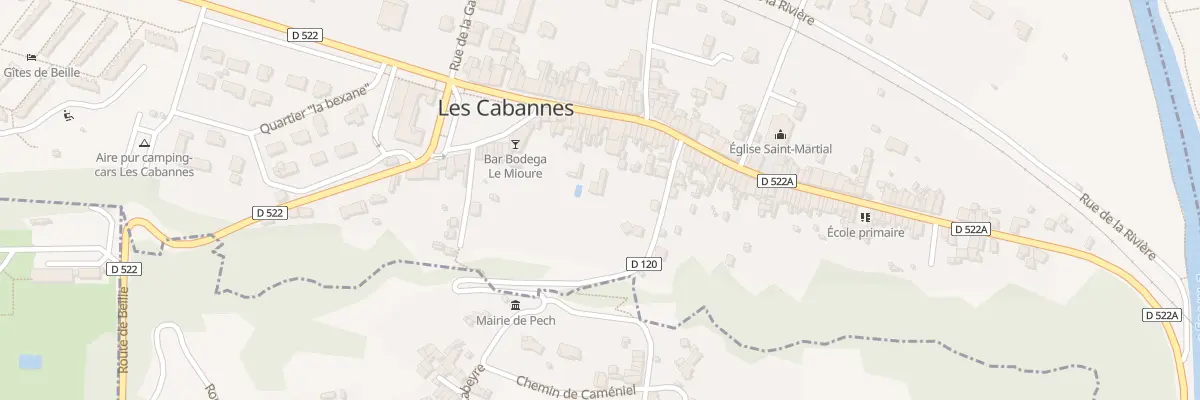 Plan du 22 Rue Principale aux Cabannes