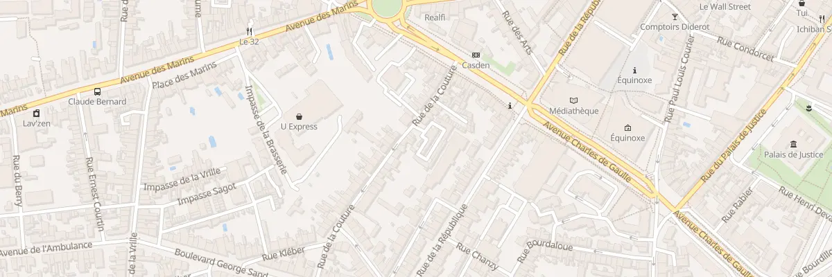 Plan du 25 Rue de la Couture à Châteauroux
