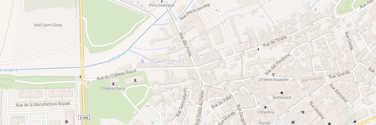 Plan du 3 Rue des Ponts à Châteauroux