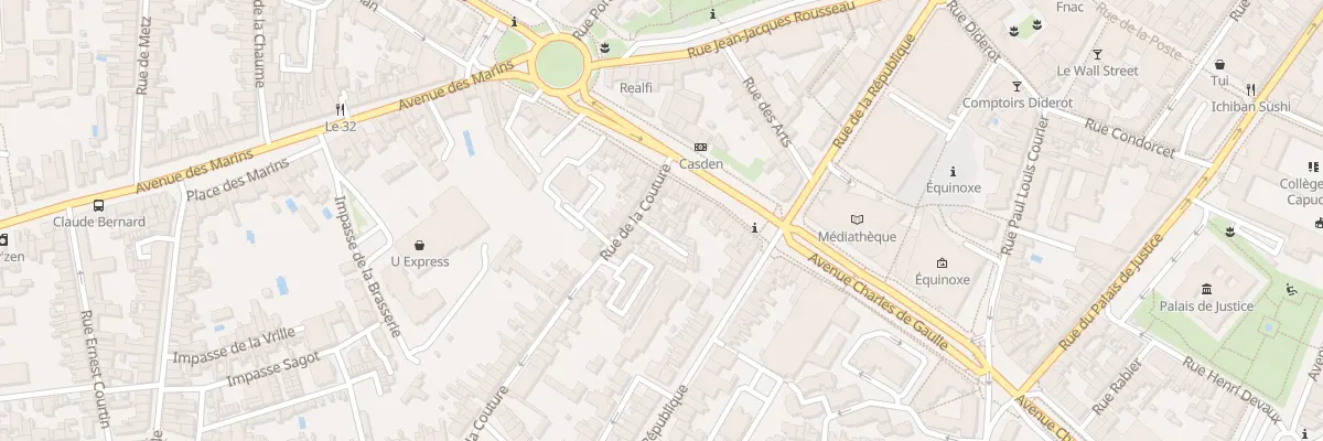 Plan du 7 Rue de la Couture à Châteauroux