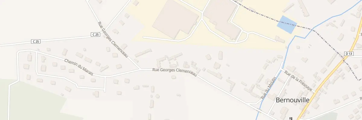 Plan du 24 Rue Georges Clémenceau à Bernouville