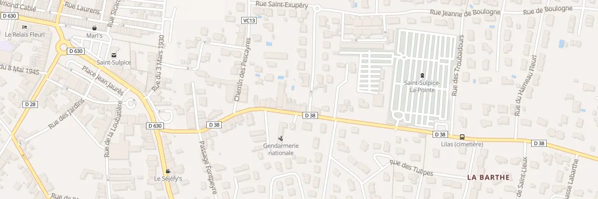 Plan du 21 Fg de Plaisance à Saint-Sulpice-la-Pointe