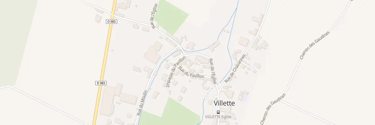 Plan du 1 Pl de l’Eglise à Villette
