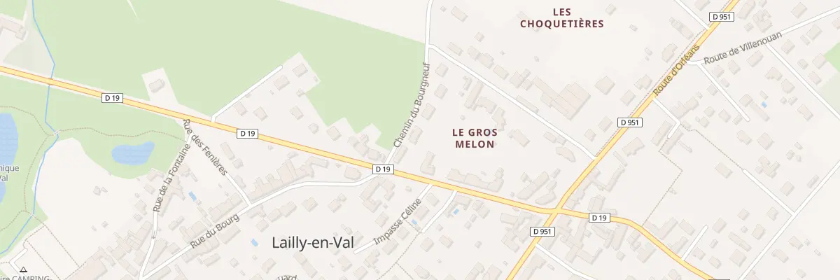 Plan du 2 Che du Bourgneuf à Lailly-en-Val
