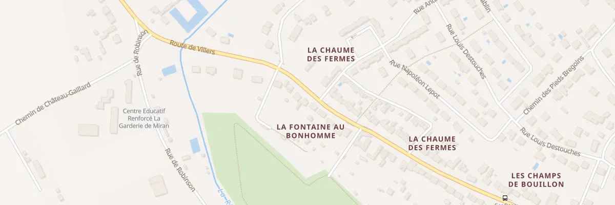 Plan du 108 Rte de Villers à Déols