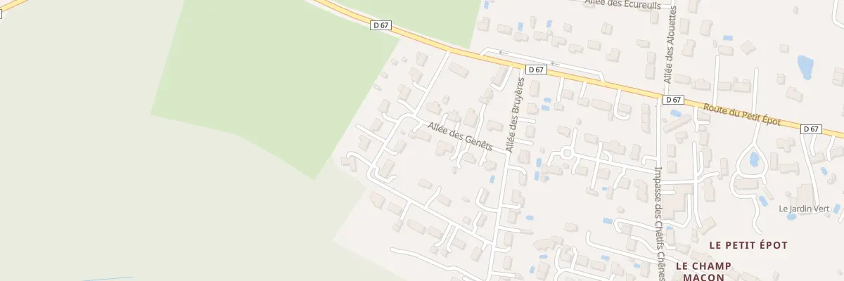 Plan du 2 All des Genêts au Poinçonnet