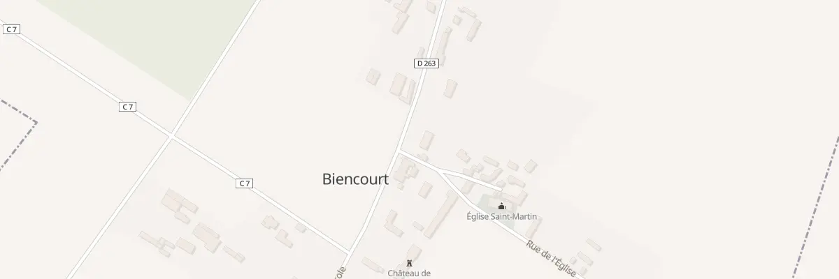 Plan du 1 Rue de l’Eglise à Biencourt