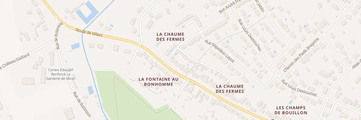 Plan du 115 Rte de Villers à Déols