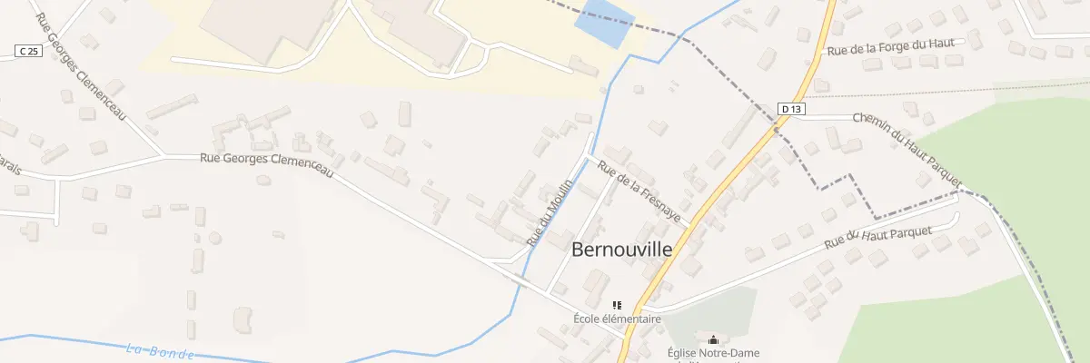 Plan du 9 Rue du Moulin à Bernouville